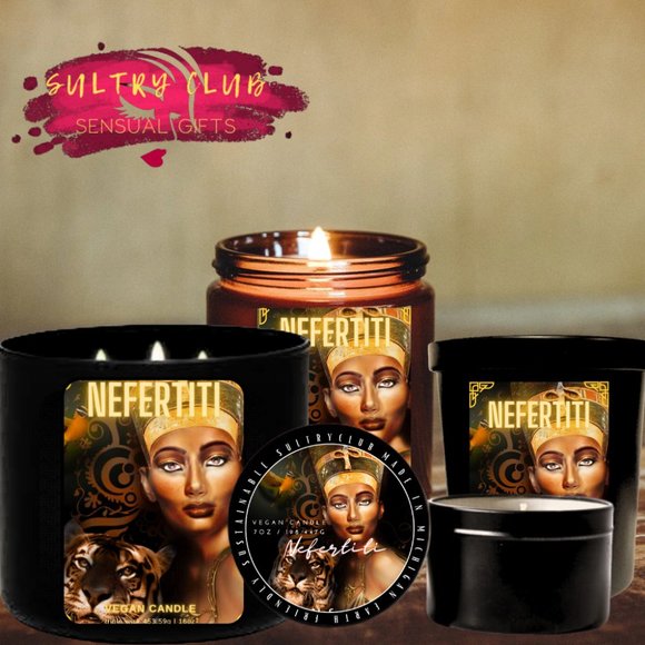 NEFERTITI -EGYPTIAN MUSK- 3 WICK CANDLE - Picture 3 of 6